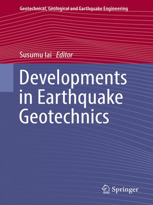cover image of Developments in Earthquake Geotechnics